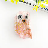 Owl Claw Clip, Large & Mini Hair Clip: Pink