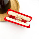 Red Cassette Tape–Inspired Retro Hair Claw Clip