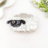 Cute Soft Lamb Animal Print Hair Claw Clip: White