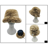 Fuzzy Faux Fur Bucket Hat
: Blue