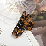 Vintage Tortoiseshell Leopard Acetate Hair Claw MK2PPM6W6HCP314: Khaki-2