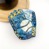 Baseball Series Claw Clip, Sports Day Souvenir Hair Clip: Glove-Blue