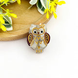 Owl Claw Clip, Large & Mini Hair Clip: Pink