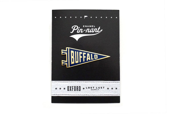 BUFFALO PENNANT ENAMEL PIN