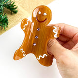 Christmas Cane Hair Claw Clip, Gingerbread Man Hair Clip: Cane