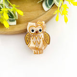 Owl Claw Clip, Large & Mini Hair Clip: White Mini Clip