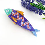 Tropical Leaf Acrylic Hair Claw Clip Beach Style: BlueGreen