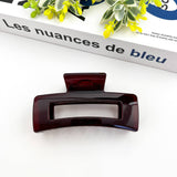 4.13'' Rectangular Hair Clip,Classic Claw Clip: Orange