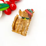 Christmas Festive Acrylic Printed Hair Claw: E