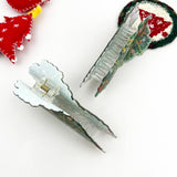 Shiny Christmas Tree Creative Print Hair Claw Clip: Green