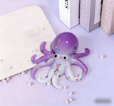 Glitter Transparent Slow Rebounding Octopus Squeeze Toy: Blue-white