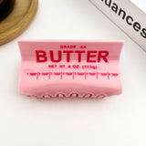 Butter Shaped Hair Claw Clip, Creative Food Hair Clip: Yellow