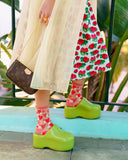 STRAWBERRY DAISIES RUFFLE SHEER SOCK