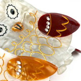 Owl Claw Clip, Large & Mini Hair Clip: White Mini Clip