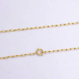 14K Gold Filled Paper Clip Chain Necklace 17.8 inch Chain Mi