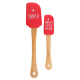 Santa's Helper Silicone Christmas Baking Spatula Set