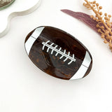 Football & Basketball Sports Hair Claw Clip: LightBrown-Football