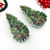 Shiny Christmas Tree Creative Print Hair Claw Clip: Green