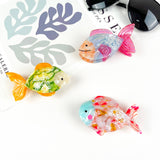 Acetate Cartoon Fish Hair Clip Cute Marine Animal Claw Clips: Blue