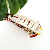 Cute Bird Acetate Hair Claw Clip–Whimsical Animal-Inspired: Brown