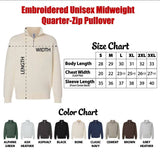 Embroidered USA Quarter Zip Sweatshirt, America Flag Sweater: Classic Navy / L