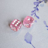 Mahjong Dice (Pair of 2): Pink & Teal