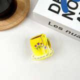 Cartoon Coffee Cup Claw Clip: Pink