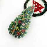 Shiny Christmas Tree Creative Print Hair Claw Clip: Green