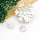 White Winter Snowflake Hair Claw Clip, Christmas Hair Clip: Mini