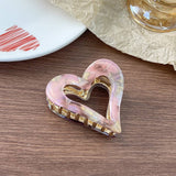Valentine's Day heart-shaped hair shark clip: Brown