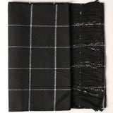 Cashmere Feel Plaid Pattern Scarf - Fringed Edges: SW-25 / ONE SIZE