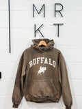 BUFFALO WESTERN HOODIE - CHOCOLATE