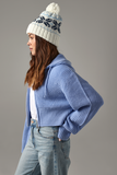 Beechfield Fair Isle Snowstar® Beanie | Unisex | Pom-Pom | Cuffed | 7 Colours | One Size: Burgundy/White / One Size