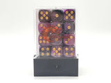 36ct 12mm D6 Dice Set: Vorpal - Purple & Black w/ Gold