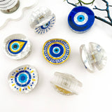 Sun Eye Glassy Round Creative Hair Claw Clip: E