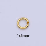 24K Gold Filled 5mm, 6mm, 7mm, 8mm (18 Gauge) Jump Ring Jewelry Making Supply | SP-1560 ~ SP1563-15: 8mm