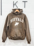 BUFFALO WESTERN HOODIE - CHOCOLATE