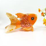Goldfish Acetate Patchwork Hair Claw Clip: Gold