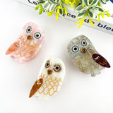 Owl Claw Clip, Large & Mini Hair Clip: White Mini Clip