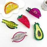 🎨 Fruit Still Life Hair Claw – Artistic PVC Clip 🍇: Avocado