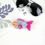 Acetate Cartoon Fish Hair Clip Cute Marine Animal Claw Clips: Blue