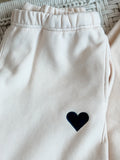 MRKT HEART SWEATPANTS- WHI