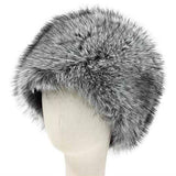 Elegant Plush Faux Fur Winter Hat: Blue