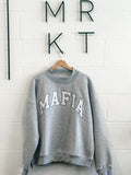 MAFIA MOCK NECK CREW- GRAY by The Good Game Co.
