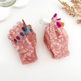 🚬 Smoking Hand Hair Claw – Bold PVC Graphic Clip 😎
: A