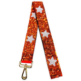 Sequin Star Straps: Red/white