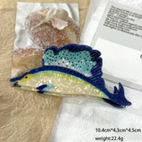 Rainbow Trout & Shark Hair Clip, Fish Shaped Hair Claw: Salmon