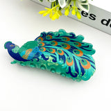 Creative Fashion Peacock Hair Claw Clip – Animal Style: Green
