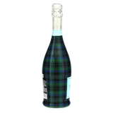 Blue & Green Christmas Tartan Prosecco Bottle Wrap