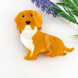 Playful Dachshund & Beagle Acetate Dog Hair Claw Clip: C